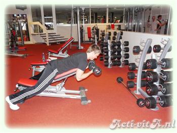 Dumbbell prone incline curl